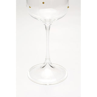 White Wine Glass Glam Dots Gold 22cm KARE MIAMI