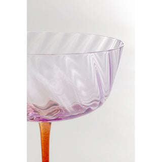 Champagne Glass Twist 18cm assorted KARE MIAMI