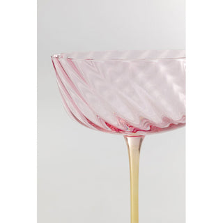 Champagne Glass Twist 18cm assorted KARE MIAMI