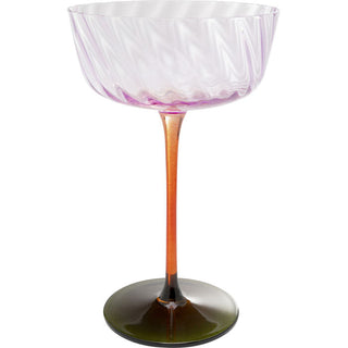 Champagne Glass Twist 18cm assorted KARE MIAMI
