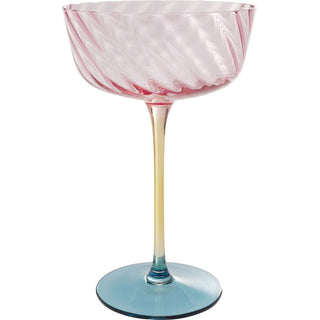 Champagne Glass Twist 18cm assorted KARE MIAMI