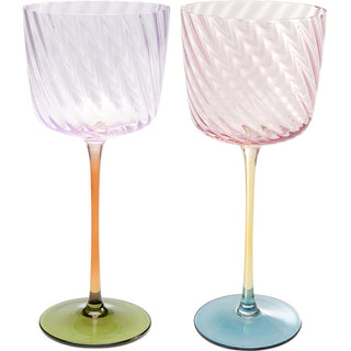 Wine Glass Twist 22cm (2/Set) KARE MIAMI