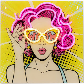 Glass Picture Beauty LED 39x39cm KARE MIAMI