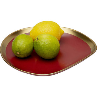 Plate Vibrations Red Ø27cm KARE MIAMI