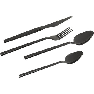 Cutlery Adella Shiny Black (16/part) KARE MIAMI