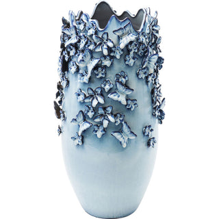 Vase Butterflies Lightblue 50cm - DEKOR