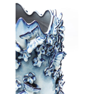 Vase Butterflies Lightblue 50cm - DEKOR