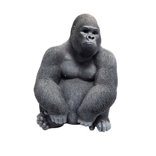 Deco Figur Monkey Gorilla Side Medium Black KARE MIAMI