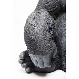 Deco Figur Monkey Gorilla Side Medium Black KARE MIAMI