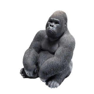 Deco Figur Monkey Gorilla Side Medium Black KARE MIAMI