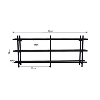 Wine Shelf Cape Town Black 80x34cm KARE MIAMI