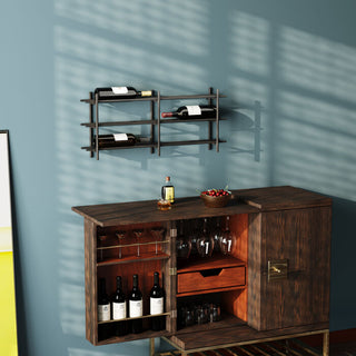 Wine Shelf Cape Town Black 80x34cm KARE MIAMI