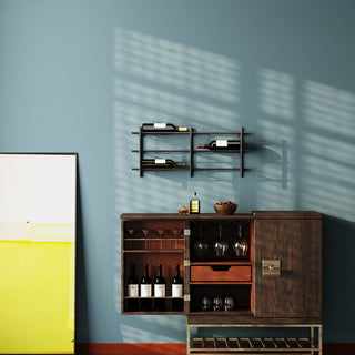 Wine Shelf Cape Town Black 80x34cm KARE MIAMI