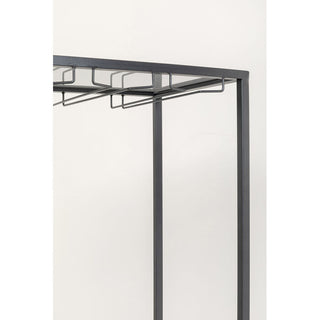 Wine Shelf Porto Bar Black 60x170cm KARE MIAMI