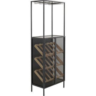 Wine Shelf Porto Bar Black 60x170cm KARE MIAMI