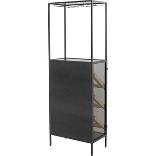Wine Shelf Porto Bar Black 60x170cm KARE MIAMI