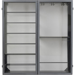 Wall Wine Shelf Porto Black 75x80cm KARE MIAMI