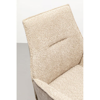 Swivel Chair with Armrest Liverpool Greige KARE MIAMI