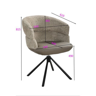 Swivel Chair with Armrest Tasty KARE MIAMI