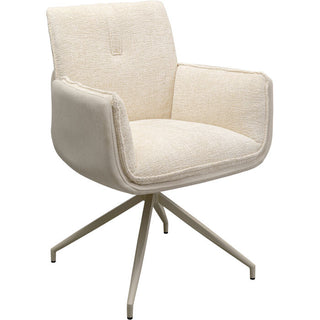 Swivel Arm Chair Hilla White KARE MIAMI