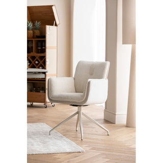Swivel Arm Chair Hilla White KARE MIAMI