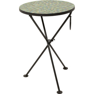 Side Table Clack Mosaic Green Blue Ø35cm KARE MIAMI