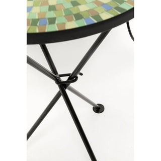Side Table Clack Mosaic Green Blue Ø35cm KARE MIAMI