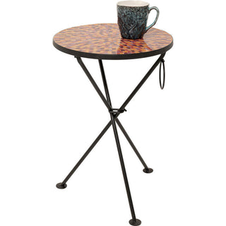 Side Table Clack Mosaic Red Ø35cm KARE MIAMI