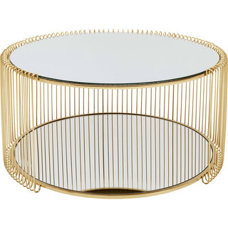 Coffee Table Wire Double Brass Ø80cm KARE MIAMI