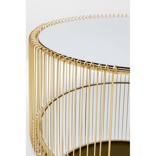 Coffee Table Wire Double Brass Ø80cm KARE MIAMI