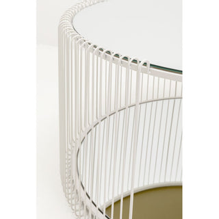 Coffee Table Wire Double Greige Ø80cm KARE MIAMI