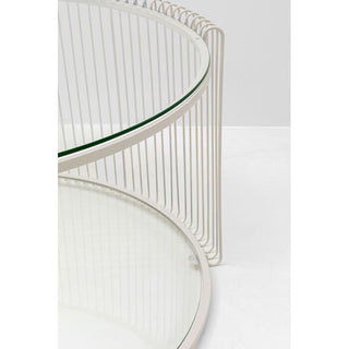 Coffee Table Wire Double Greige Ø80cm KARE MIAMI