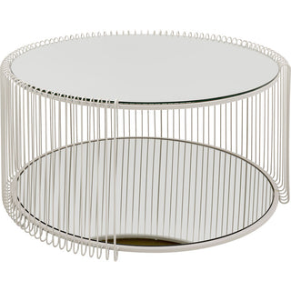 Coffee Table Wire Double Greige Ø80cm KARE MIAMI