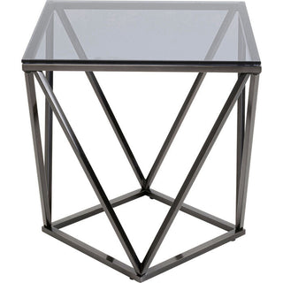 Side Table Cristallo Graphite 50x50cm KARE MIAMI
