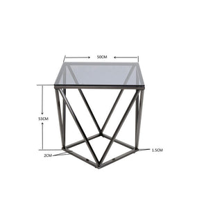 Side Table Cristallo Graphite 50x50cm KARE MIAMI