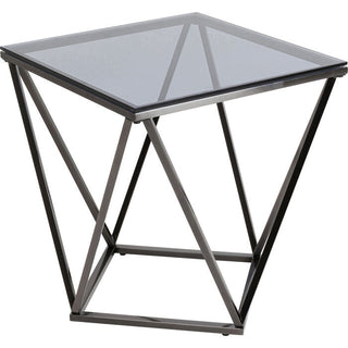 Side Table Cristallo Graphite 50x50cm KARE MIAMI