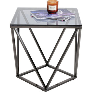 Side Table Cristallo Graphite 50x50cm KARE MIAMI