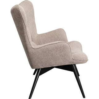 Armchair Black Vicky Light Brown KARE MIAMI