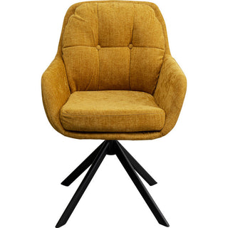 Swivel Chair Molly Yellow KARE MIAMI