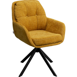 Swivel Chair Molly Yellow KARE MIAMI