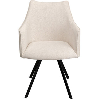 Swivel Chair with Armrest Modino Cream KARE MIAMI