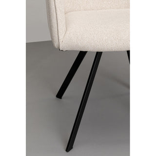 Swivel Chair with Armrest Modino Cream KARE MIAMI