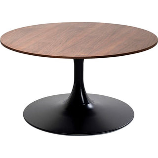 Coffee Table Schickeria Walnut Black Ø80cm KARE MIAMI