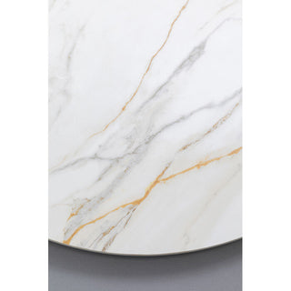 Table  Invitation Set Ceramic White Brass Ø120cm KARE MIAMI
