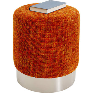 Stool Berry High Silver Orange Ø39cm KARE MIAMI
