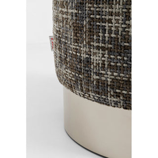 Stool Berry High Silver Dark Grey Ø39cm KARE MIAMI