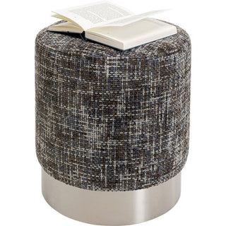 Stool Berry High Silver Dark Grey Ø39cm KARE MIAMI