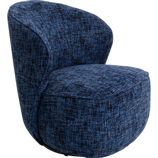 Swivel Armchair Ellie Blue KARE MIAMI