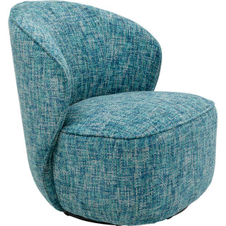 Swivel Armchair Ellie Light Blue KARE MIAMI