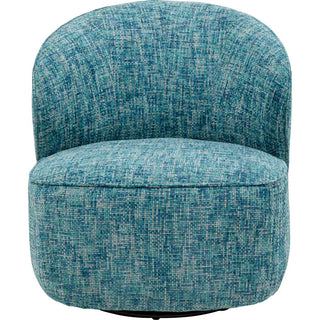 Swivel Armchair Ellie Light Blue KARE MIAMI